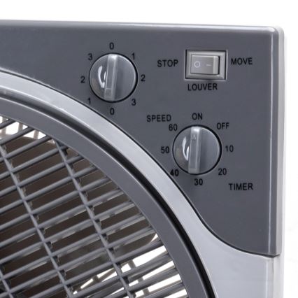 Aigostar - Vloerventilator 35W/230V Ø 30 cm wit/grijs