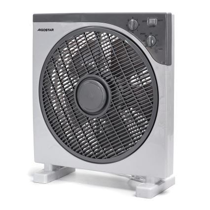Aigostar - Vloerventilator 35W/230V Ø 30 cm wit/grijs