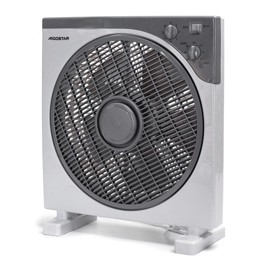 Aigostar - Vloerventilator 35W/230V Ø 30 cm wit/grijs