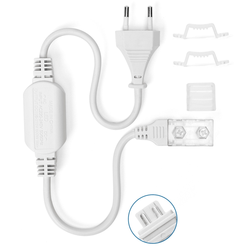 Aigostar - Voeding voor 10 mm LED-strips, 600W/230V, wit