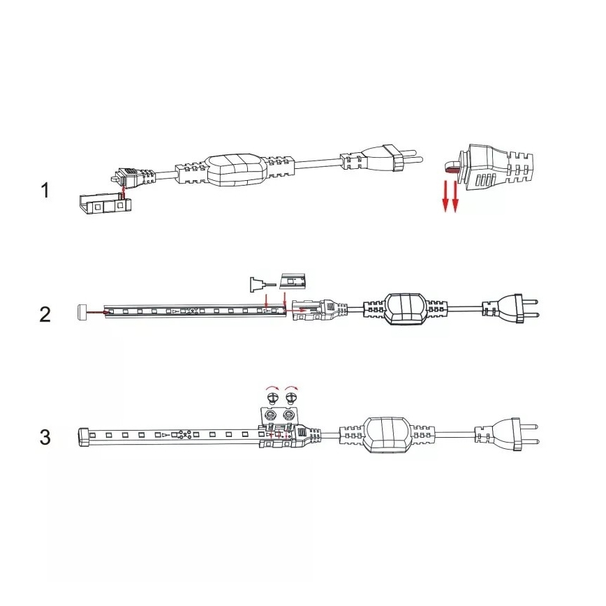 Aigostar - Voeding voor 8 mm LED-strips, 600W/230V, wit