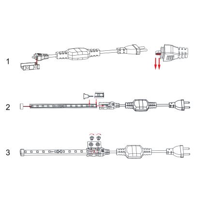 Aigostar - Voeding voor LED-strips 10 mm 600W/230V wit