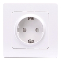 Aigostar - Wandcontactdoos met afdekraam SCHUKO 250V wit
