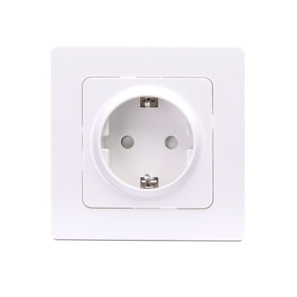 Aigostar - Wandcontactdoos met afdekraam SCHUKO 250V wit