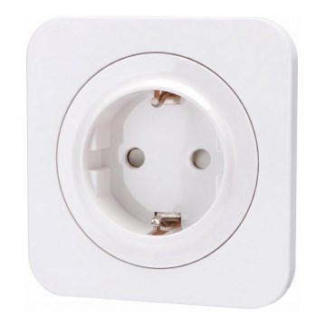 Aigostar - Wandcontactdoos met SCHUKO-afdekraam 250V/16A wit