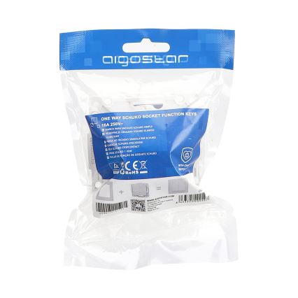 Aigostar - Wandcontactdoos zonder afdekraam SCHUKO 250V zwart