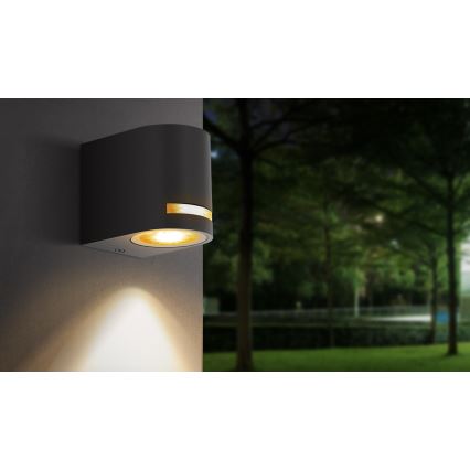 Aigostar - Wandlamp voor buiten 1xGU10/35W/230V zwart IP54