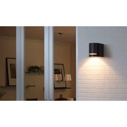 Aigostar - Wandlamp voor buiten 1xGU10/35W/230V zwart IP54