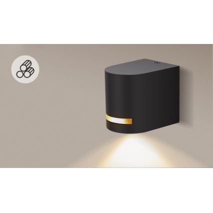 Aigostar - Wandlamp voor buiten 1xGU10/35W/230V zwart IP54