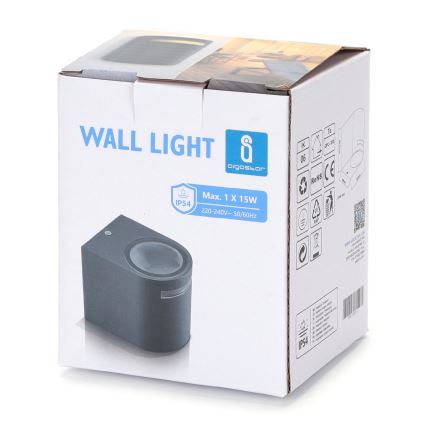 Aigostar - Wandlamp voor buiten 1xGU10/35W/230V zwart IP54