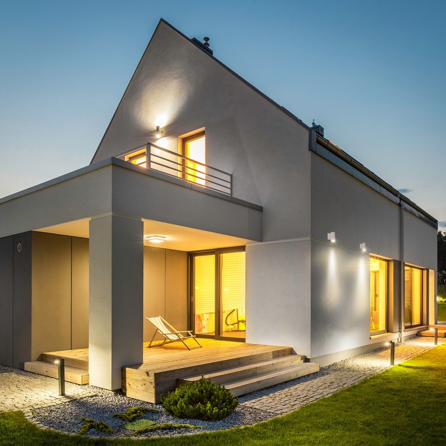 Aigostar - Wandlamp voor buiten 2xGU10/230V wit IP65 rond