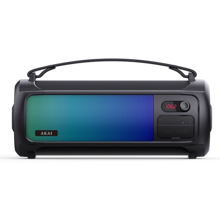 AKAI ABTS-35 - Enceinte sans fil 10 W avec éclairage RGB et batterie 3000 mAh