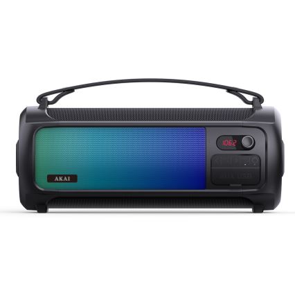 AKAI ABTS-35 - Enceinte sans fil 10 W avec éclairage RGB et batterie 3000 mAh