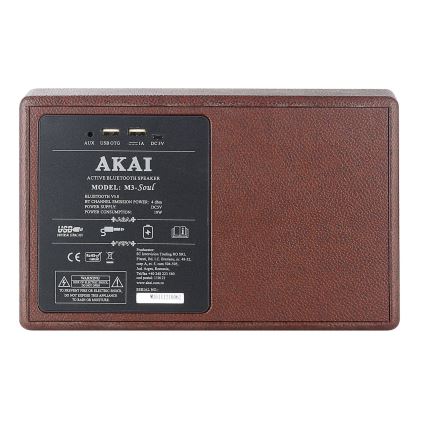 AKAI M3 SOUL COFFEE - Draadloze speaker 20W/6000 mAh