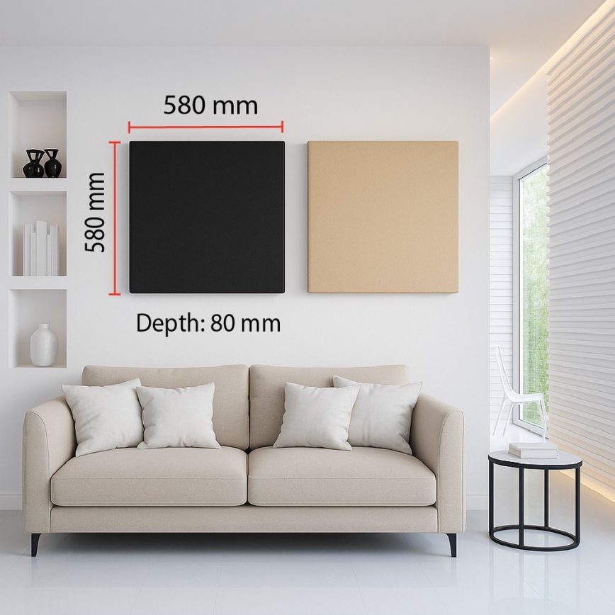 Akoestisch paneel SILENCE 58x58 cm beige