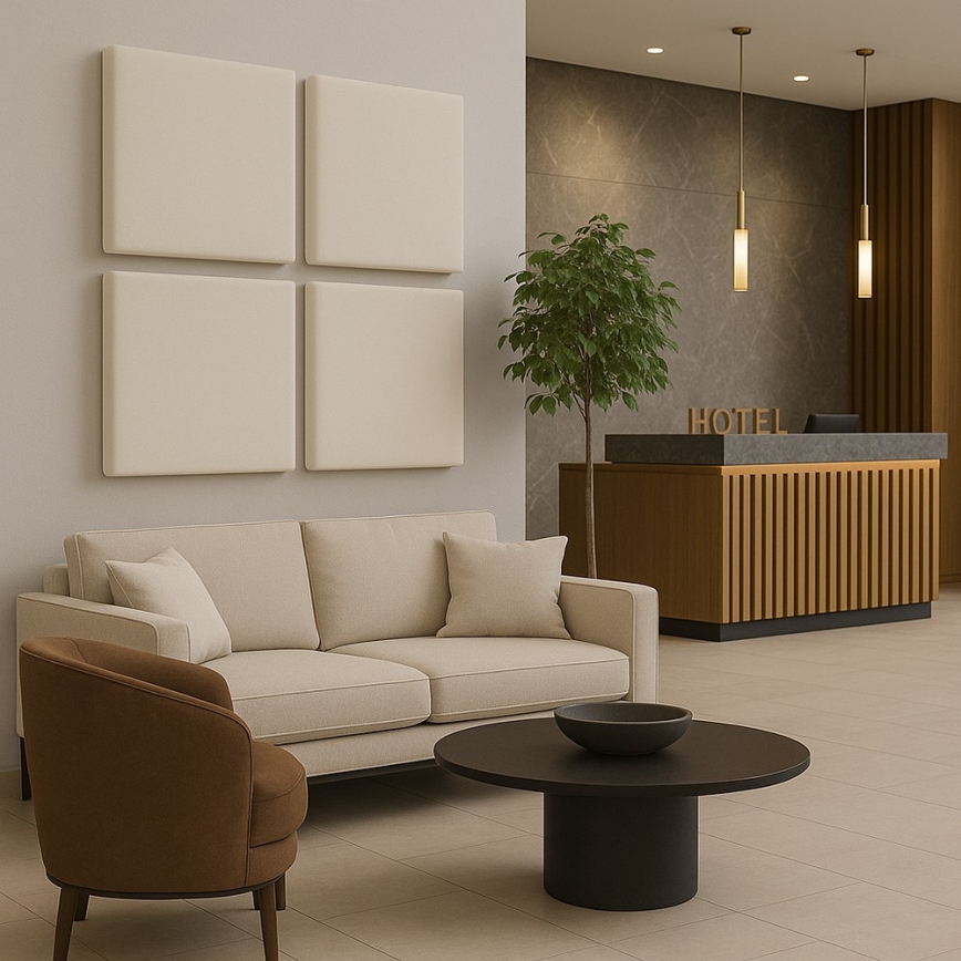 Akoestisch paneel SILENCE 58x58 cm crème