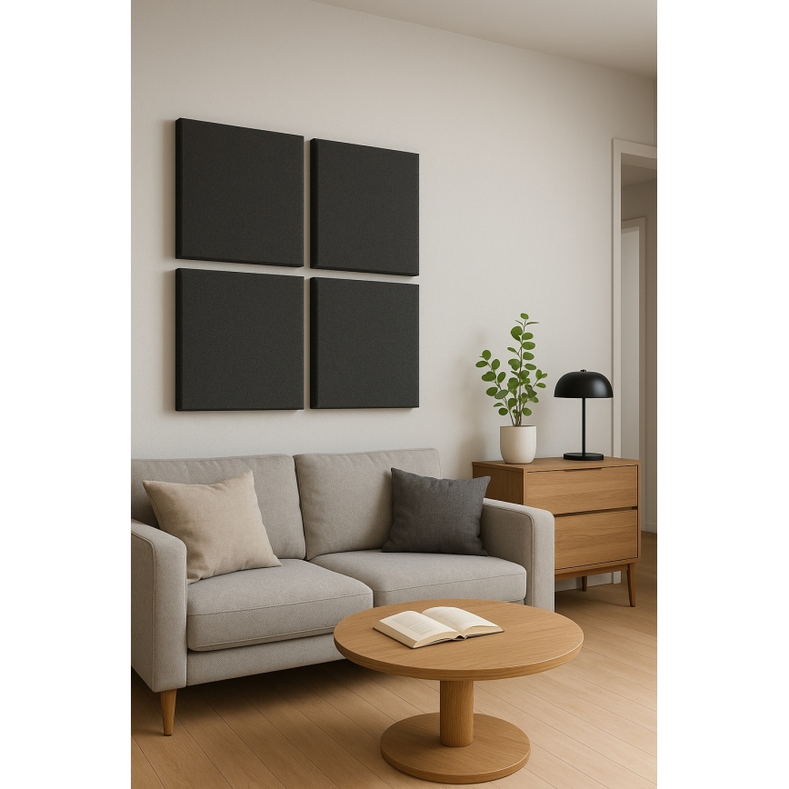Akoestisch panel SILENCE 58x58 cm antraciet