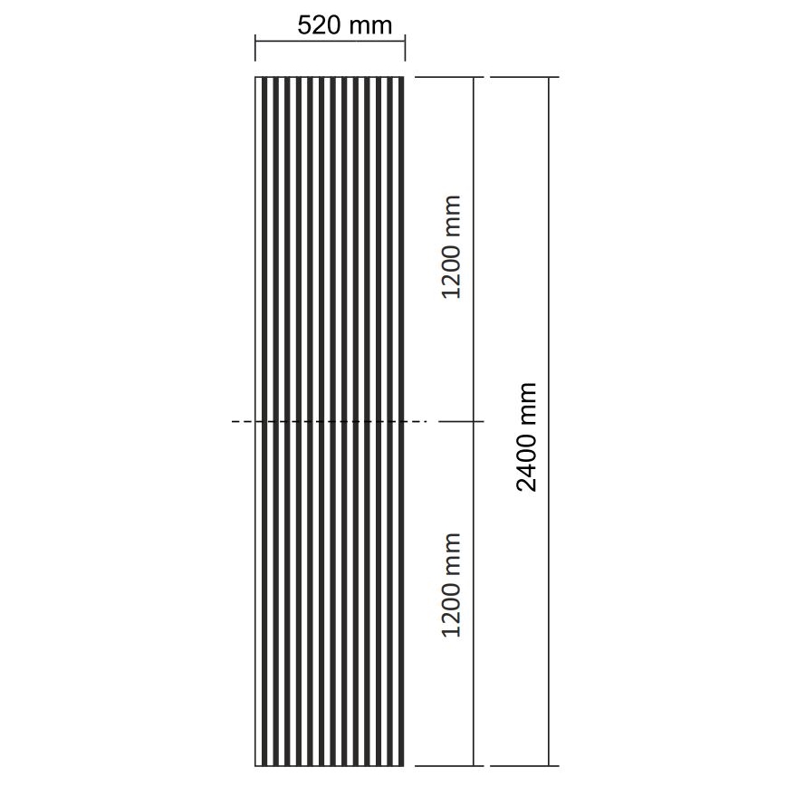 Akoestisch wandpaneel VASALUND 240x52 cm walnoot
