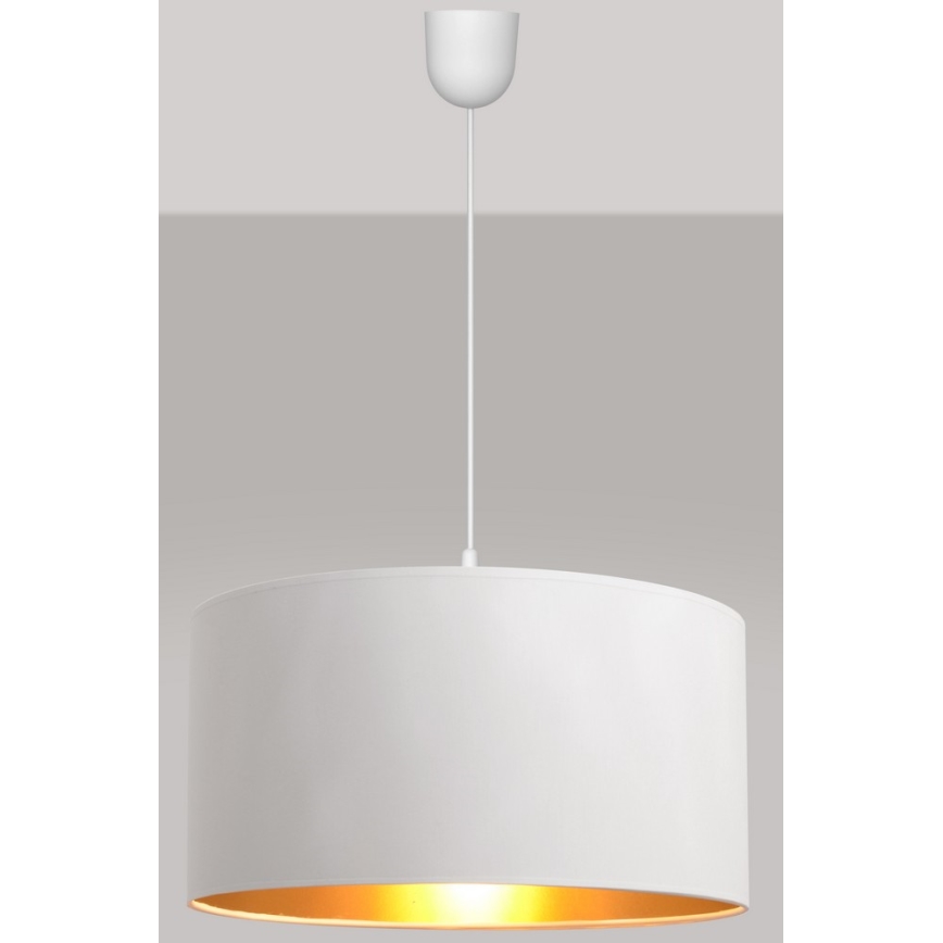 Hanglamp aan kabel ALBA 1xE27/15W/230V Ø 40 cm wit/goud