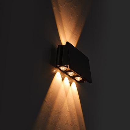 LED Solar Wandlamp ALF LED/4W/1300 mAh 3000K IP54 zwart
