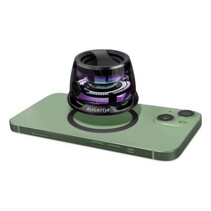 Aligator ABSMB01 - Haut-parleur magnétique pour MagSafe Mini Beat 400 mAh noir
