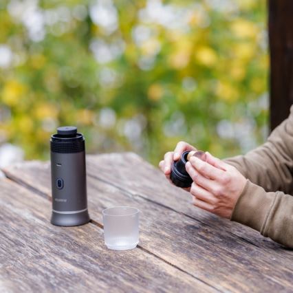 Aligator ACM002 - Cafetière de voyage rechargeable PortaCaffé 3 en 1 72W/7500 mAh gris