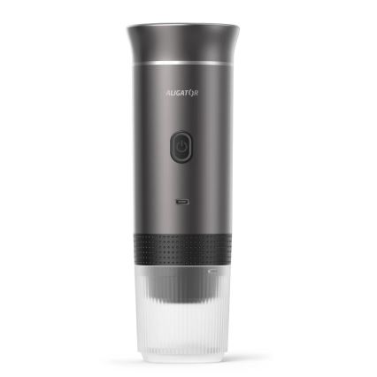 Aligator ACM002 - Cafetière de voyage rechargeable PortaCaffé 3 en 1 72W/7500 mAh gris