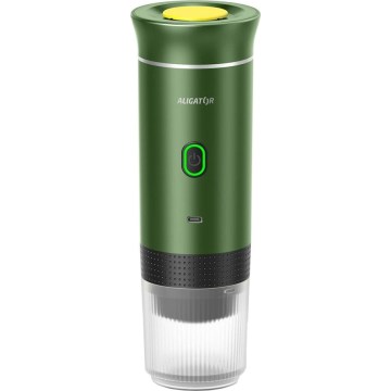 Aligator ACM003 - Cafetière de voyage rechargeable PortaCaffé 3 en 1 72W/7500 mAh verte