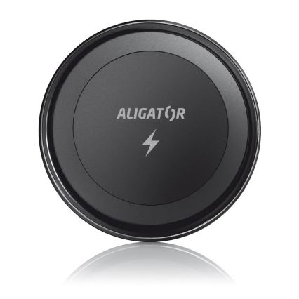 Aligator AMS05BK - Magnetische autohouder voor telefoon met draadloos Qi-opladen tot 15W en MagSafe, zwart