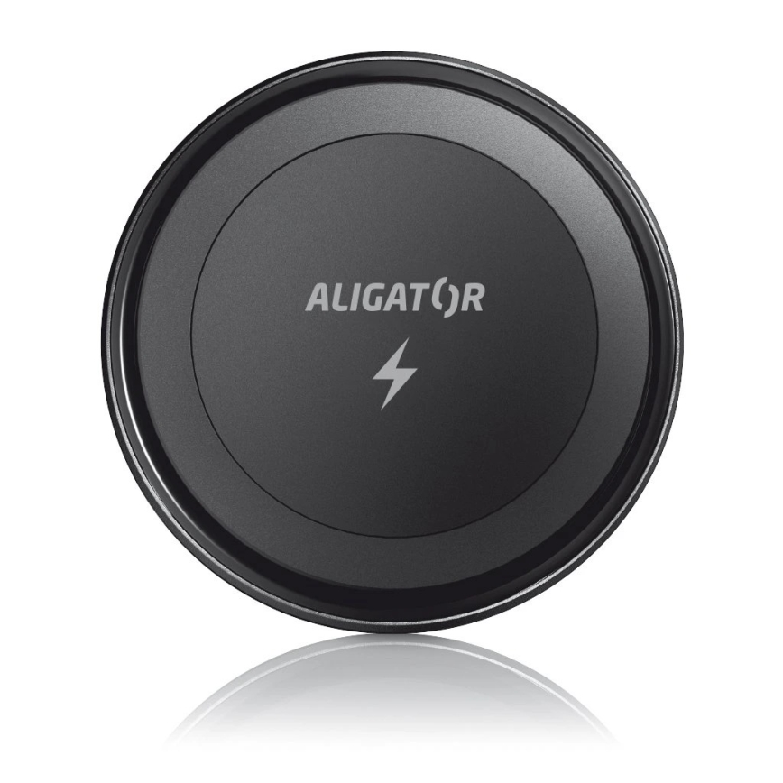 Aligator AMS05BK - Magnetische autohouder voor telefoon met draadloos Qi-opladen tot 15W en MagSafe, zwart
