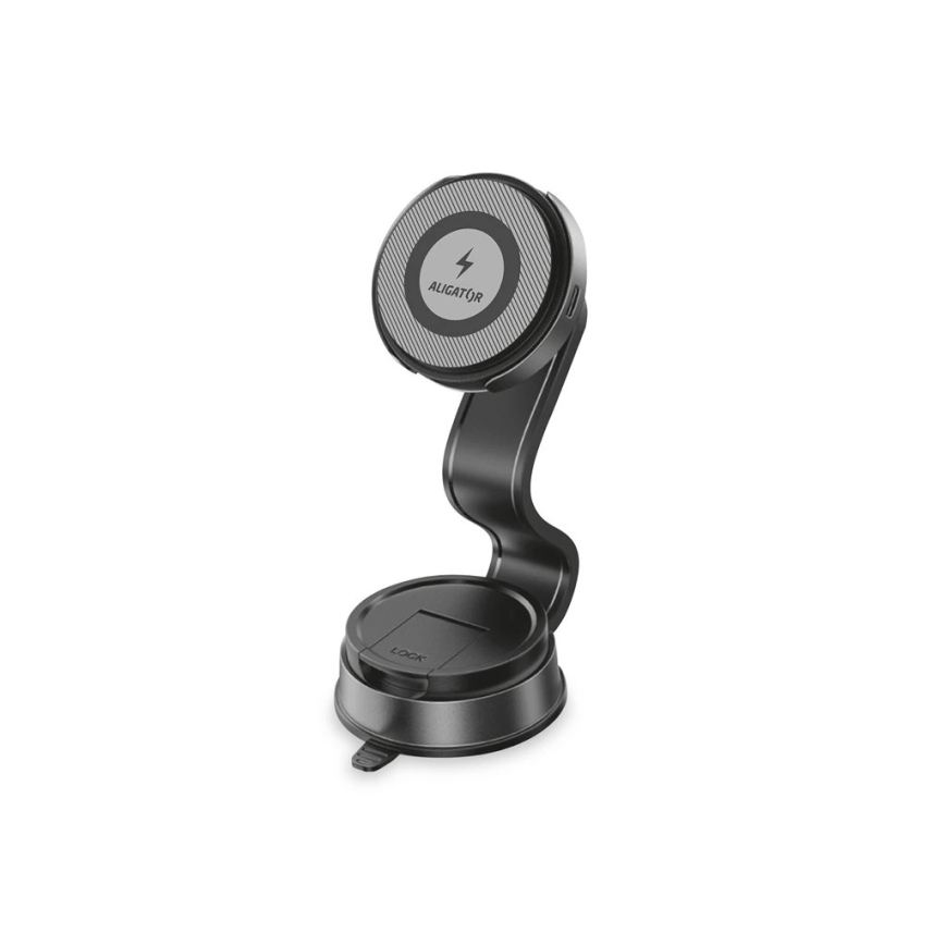 Aligator AMS07BK - Support de téléphone pour voiture à bras flexible MagSafe, noir