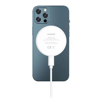 Aligator AMS08WT - 3-in-1 MagSafe Draadloos Oplader 15W, White