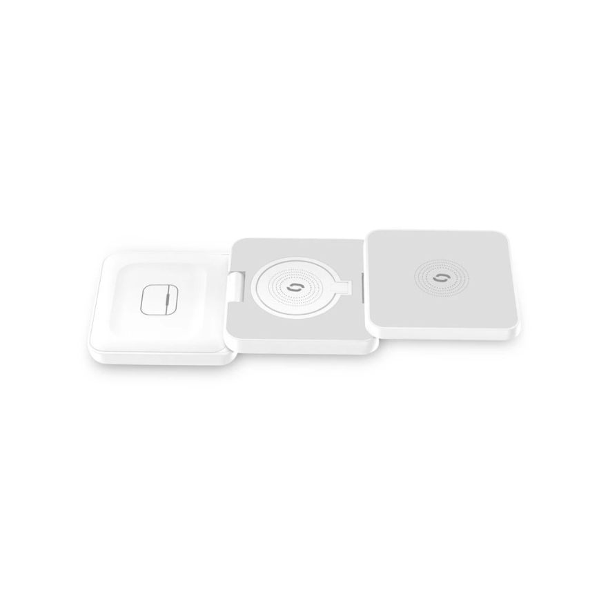 Aligator AMS09WT - 3-in-1 MagSafe Draadloos Charging Station 15W White