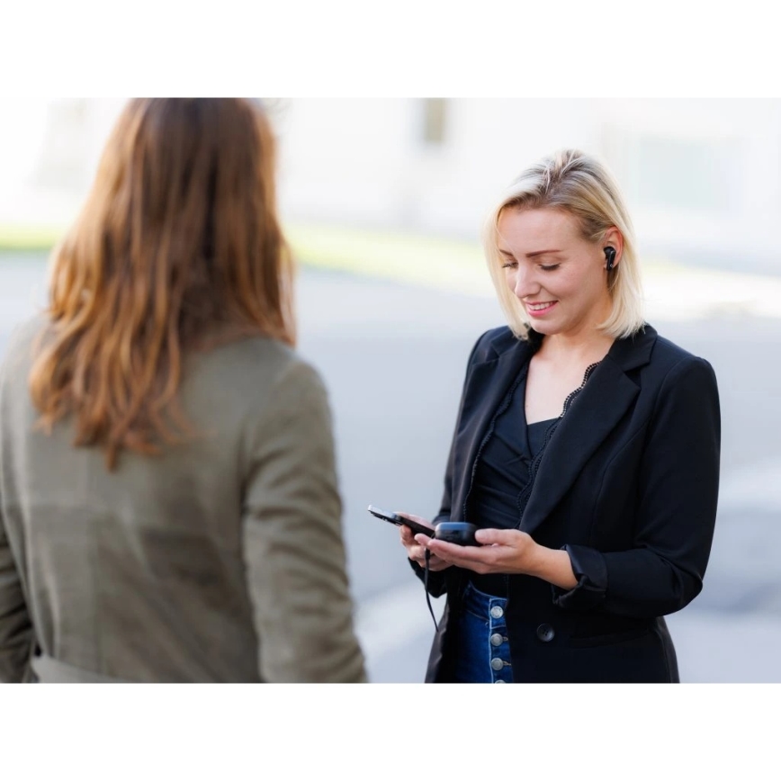 Aligator ATR10BK - Draadloze oordopjes met 2-in-1 vertaler, Pods Translate, 470 mAh + 2x 40 mAh, zwart