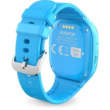 Aligator AW11BE - Smartwatch Watch Junior 2 450 mAh IP67 Wi‑Fi blauw