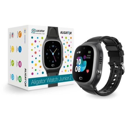 Aligator AW11BK - Montre connectée Watch Junior 2 450 mAh IP67 Wi-Fi noire