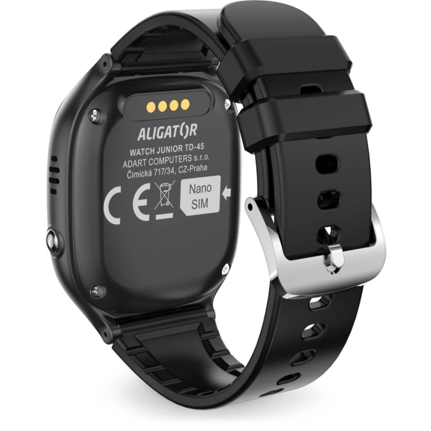 Aligator AW11BK - Smartwatch Watch Junior 2 450 mAh IP67 Wi‑Fi zwart