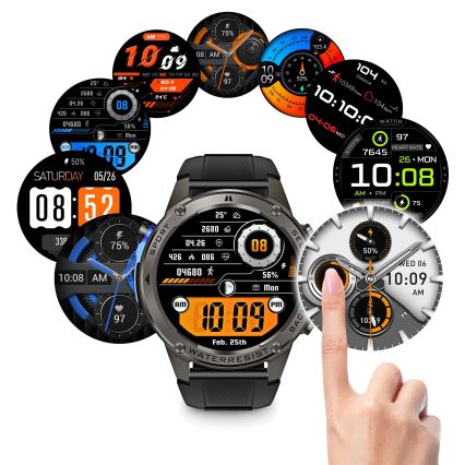 Aligator AW12BK - Montre connectée Watch GPS 500 mAh IP69K noire