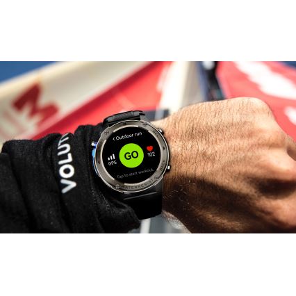 Aligator AW12BK - Smartwatch met GPS, 500 mAh batterij, IP69K, zwart