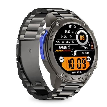 Aligator AW12BK - Smartwatch met GPS, 500 mAh batterij, IP69K, zwart