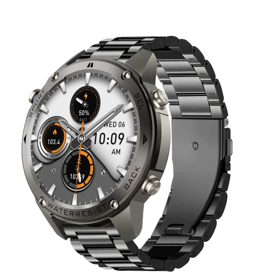 Aligator AW12BK - Smartwatch met GPS, 500 mAh batterij, IP69K, zwart