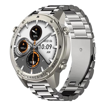 Aligator AW12SR - Montre connectée GPS, batterie 500 mAh, indice IP69K, finition argentée