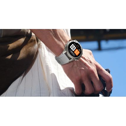 Aligator AW12SR - Montre connectée GPS, batterie 500 mAh, indice IP69K, finition argentée