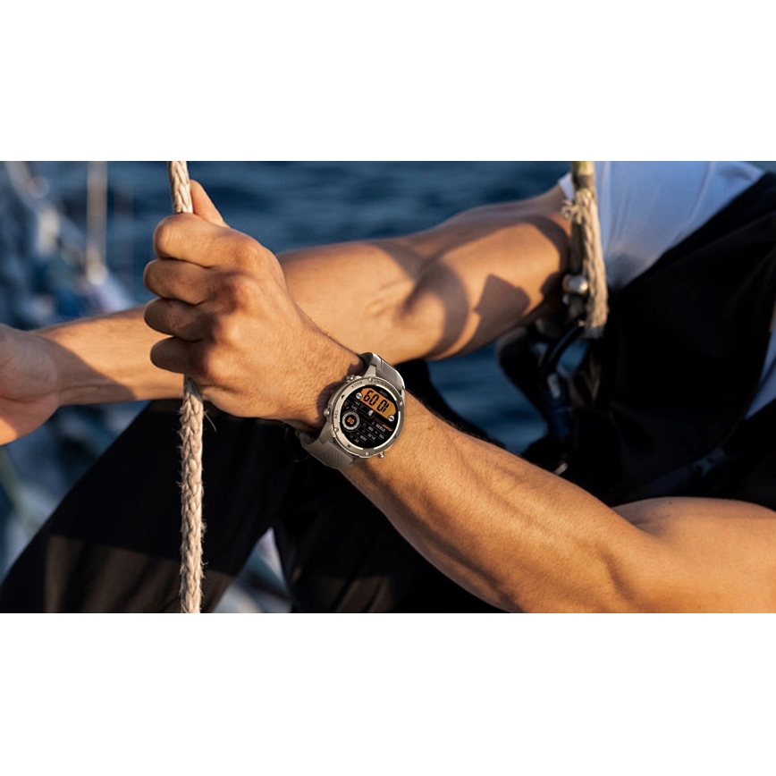 Aligator AW12SR - Montre connectée GPS, batterie 500 mAh, indice IP69K, finition argentée