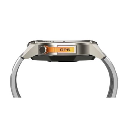 Aligator AW12SR - Montre connectée GPS, batterie 500 mAh, indice IP69K, finition argentée