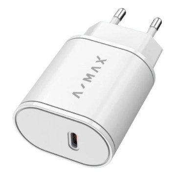 Aligator AX0001V - Snelle laadadapter A-MAX Power Delivery 20W USB-C, wit