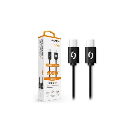 Aligator DATKP46 - câble USB-C vers USB-C 100 W Power Delivery 1,5 m noir