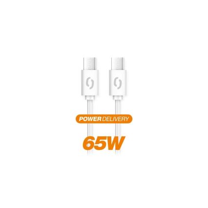 Aligator DATKP49 - USB-kabel USB-C naar USB-C 65 W Power Delivery 1,5 m wit