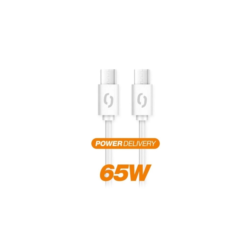Aligator DATKP49 - USB-kabel USB-C naar USB-C 65 W Power Delivery 1,5 m wit