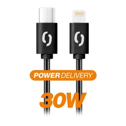 Aligator DATKP56 - USB-C naar Lightning-kabel, 30W Power Delivery, 0,5 m, zwart